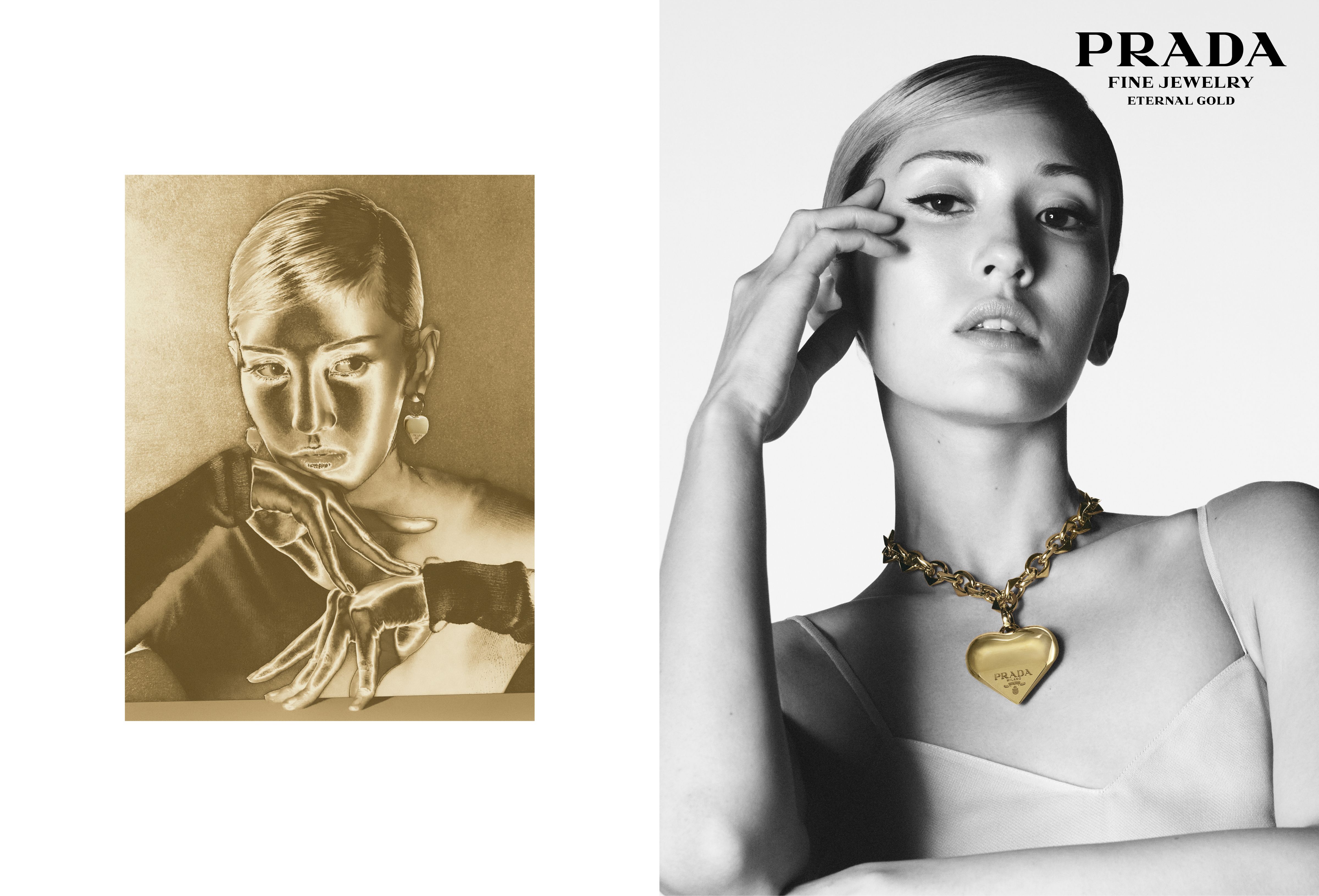 Shop PRADA 2024 SS Eternal Gold small pendant necklace in yellow gold  (1JCA07_2DA5_F0056) by ElmShoesStyle | BUYMA