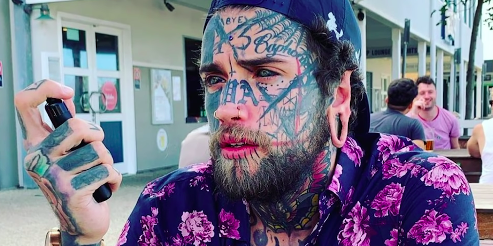 Man's face tattoo - Tattoogrid.net