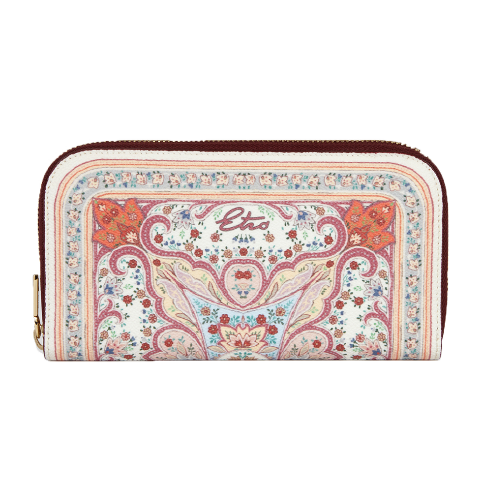 現行デザイン♡美品♡エトロ　財布　ボタニカル　ペイズリー　アイスブルー エトロ（ETRO）新作財布【2020秋冬-2021春夏】