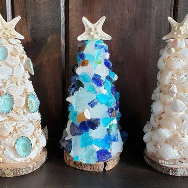 seashelll christmas trees
