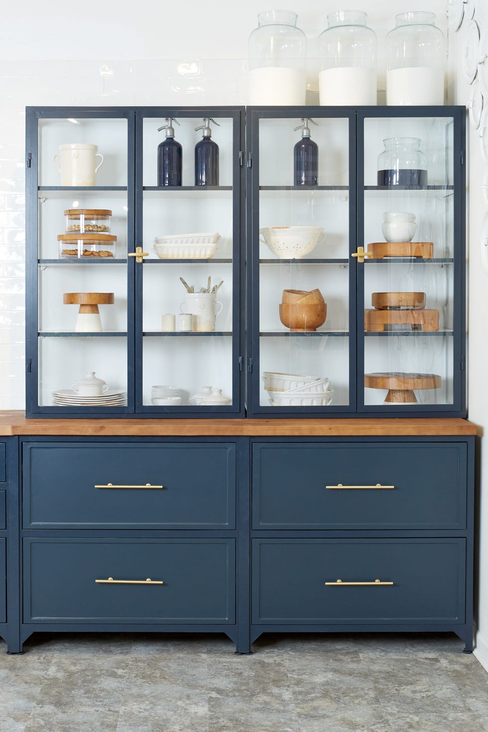 blue cabinet