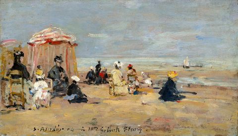 on the beach by eugene boudin