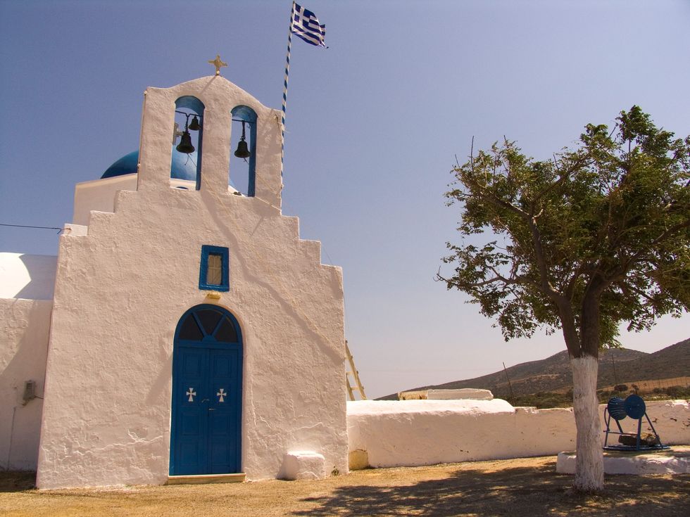Europe. Greece. Antiparos Island. Orthodox Church Europa. Grecia. Isola Di Antiparos. Chiesa Ortodossa