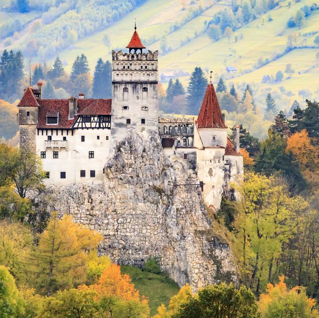europe, romania. bran. castle bran, exterior. dracula's castle.