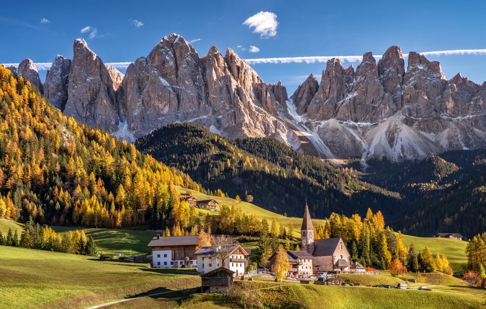 villnoess st magdalena at val di funes funes valley, alto adige, italy