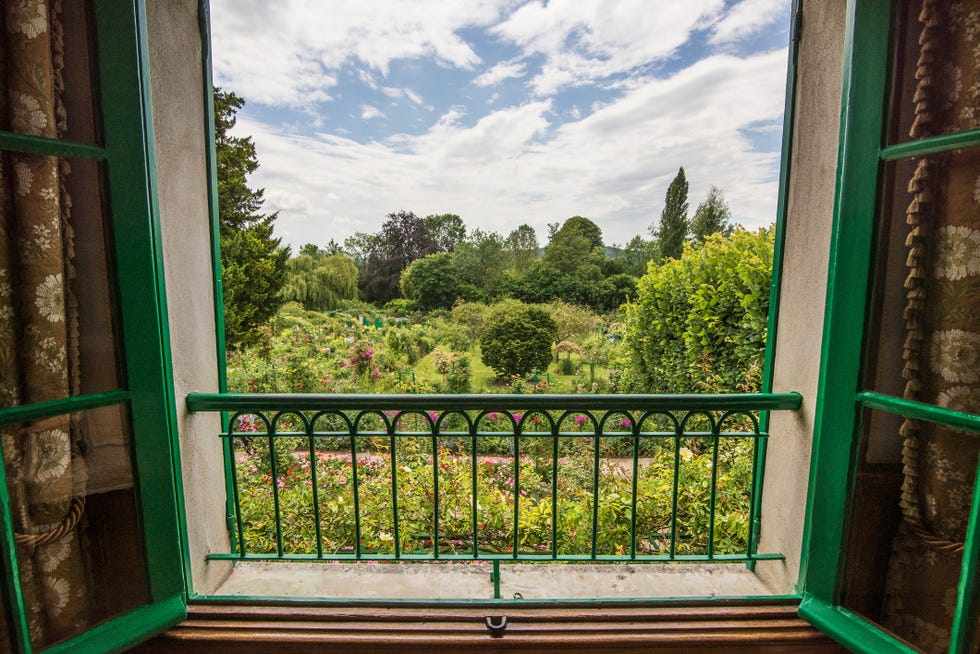the garden of claude monets house in giverny, normandy