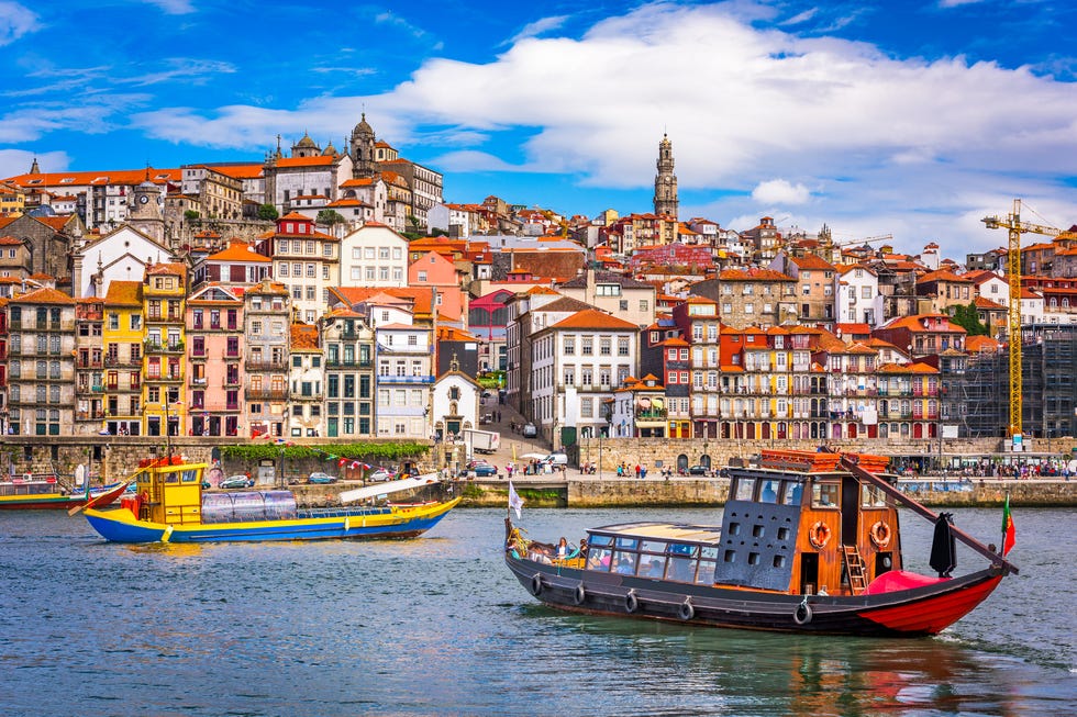 Porto, Portugal Skyline porto, portugal old town skyline from across the douro river