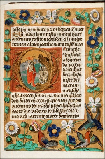 middeleeuws manuscript van jezus' hellevaart