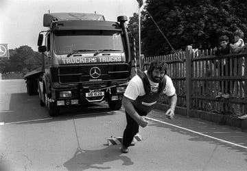 geoff capes pulls a tractor