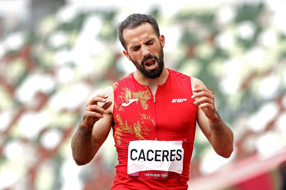 eusebio caceres, salto de longitud, juegos olimpicos de tokio