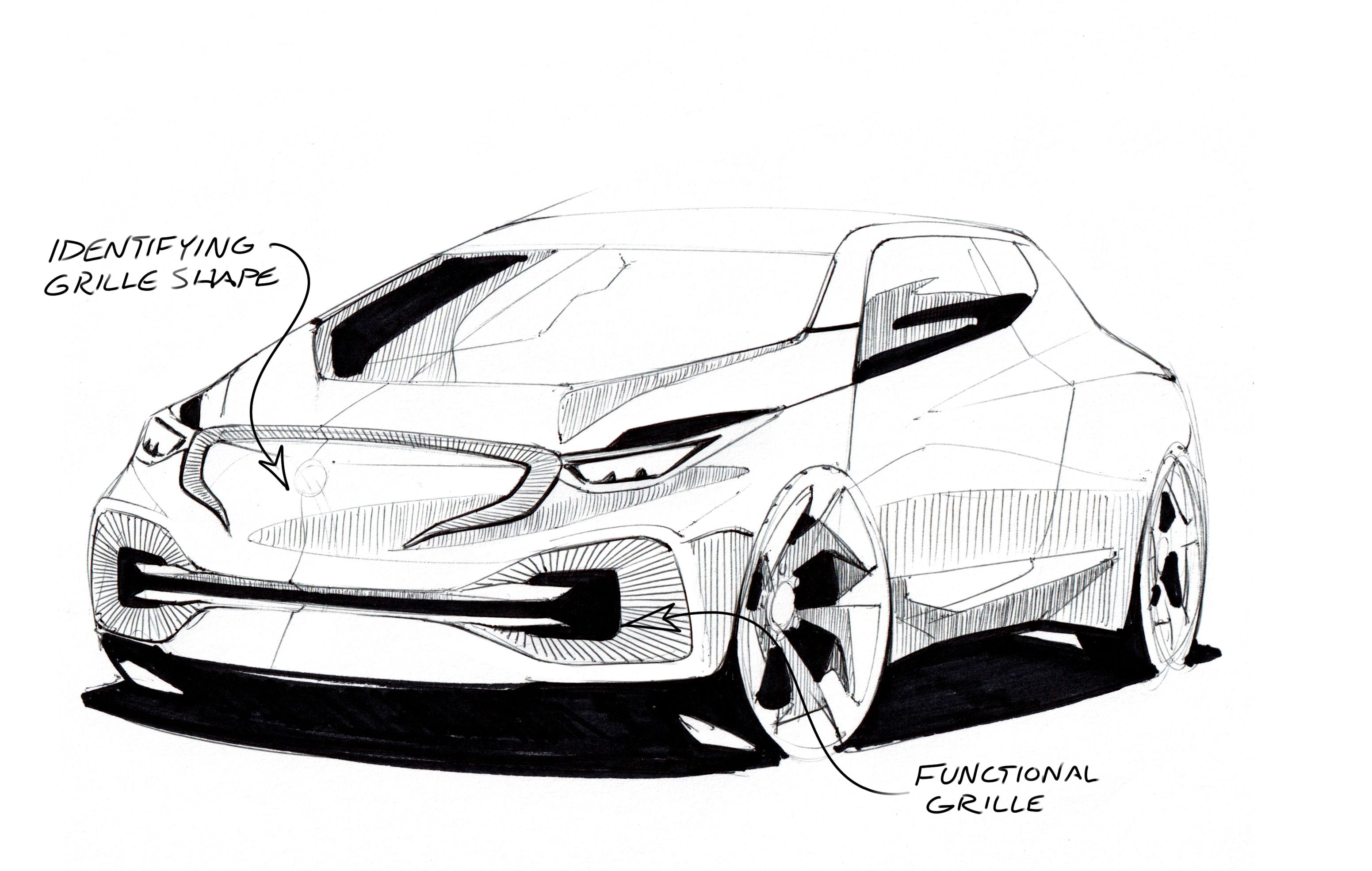 VW reveals design sketches of its upcoming allelectric car concept to  debut in Paris  Electrek