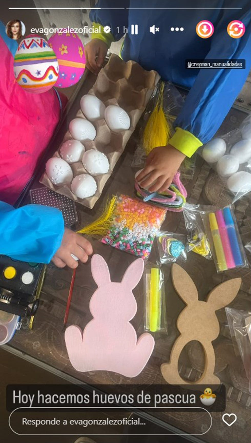 eva gonzález comparte su plan de pascua
