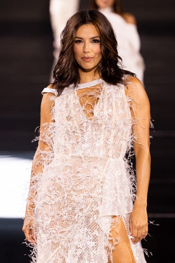 eva longoria is toned all over frees nipple in see through dress ig pics paris fashion week