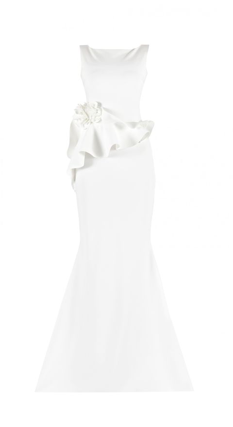 Textile, White, Dress, Style, One-piece garment, Wedding dress, Bridal clothing, Gown, Day dress, Embellishment, 