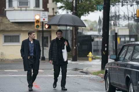 evan peters and james mcardle in hbo's mare of easttown