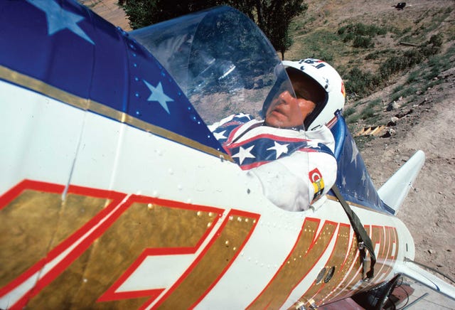 knievel in the skycycle x2