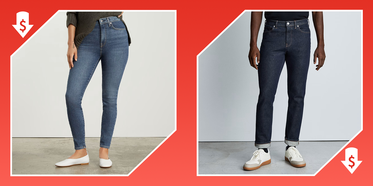 everlane way high skinny jeans and relaxed 4 way stretch organic jean