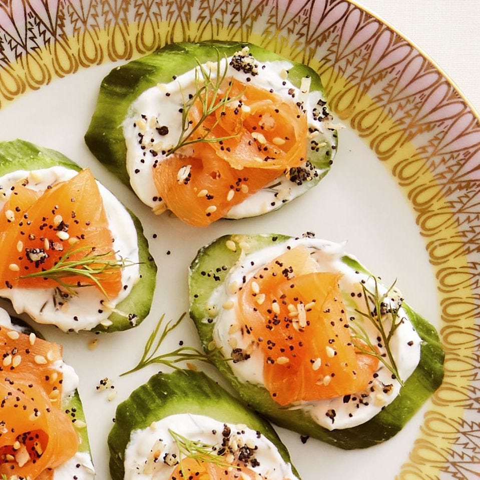 everything cucumber smoked salmon bites tpw