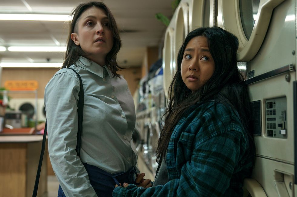 stephanie hsu as joy , tallie medel as becky in everything everywhere all at once