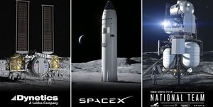 nasa selects three companies to develop human lunar landing systems