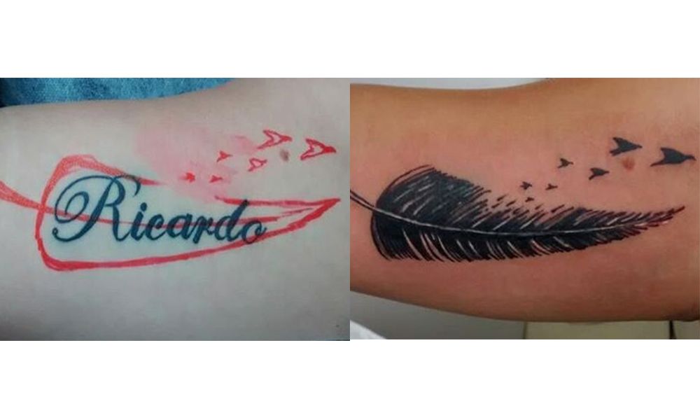 How to cover a name tattoo with another tattoo