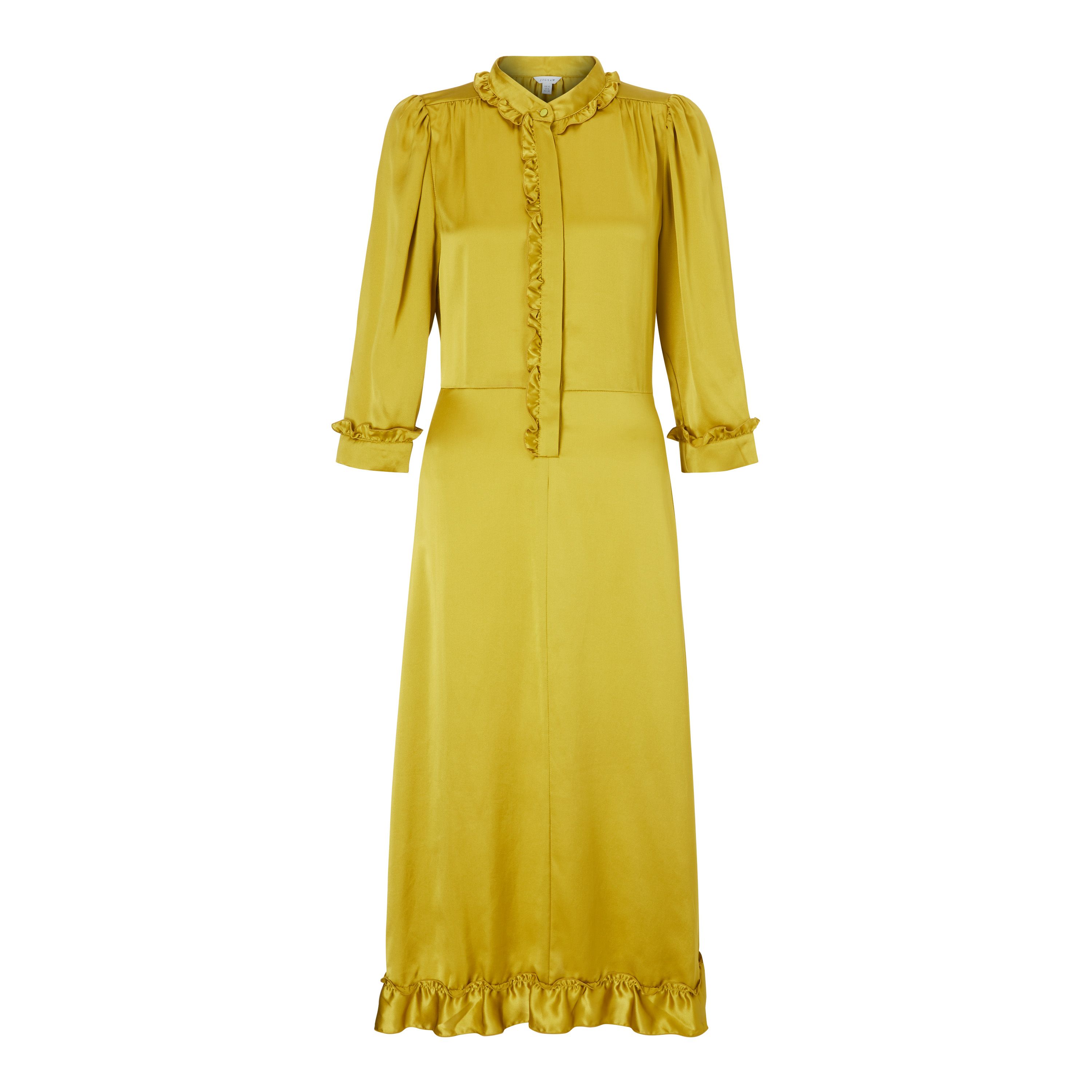 Jigsaw yellow velvet outlet dress