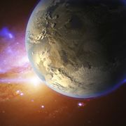 exoplanet and galactic nebula