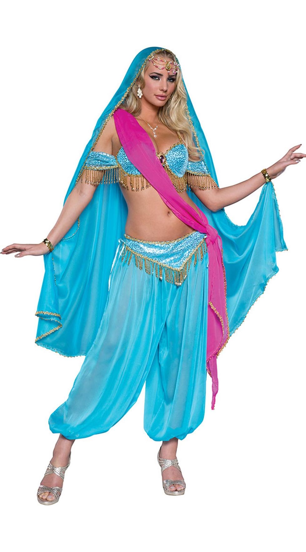 Clothing, Blue, Turquoise, Aqua, Belly dance, Sari, Pink, Dance, Costume, Turquoise, 