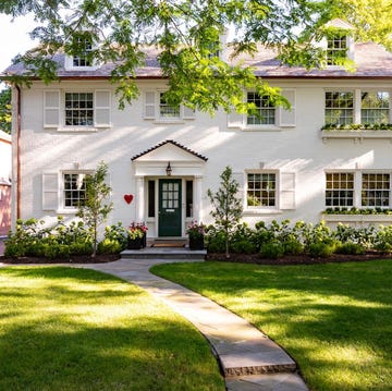 white brick georgian home