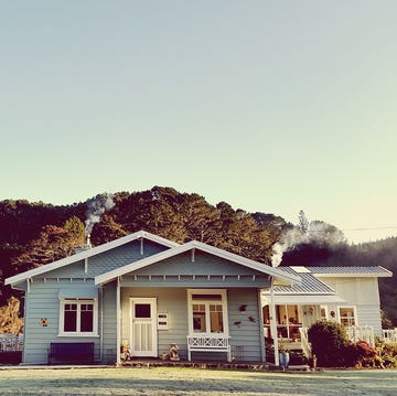 exterior of house against trees