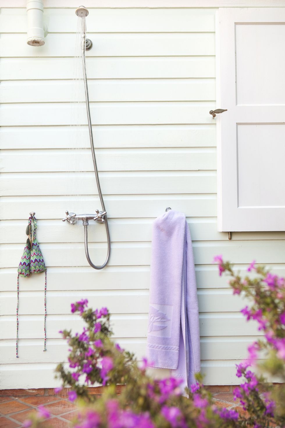 exterior wall outdoor shower