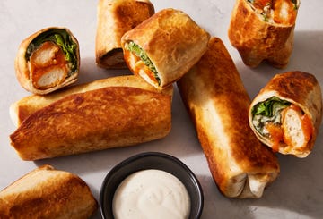 extra crispy buffalo chicken nugget burrito