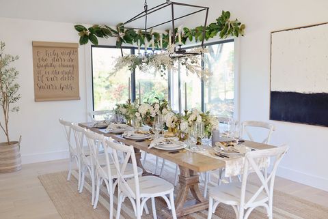 white dining room