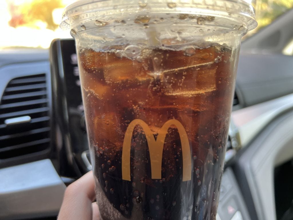 mcdonald's m logo soda