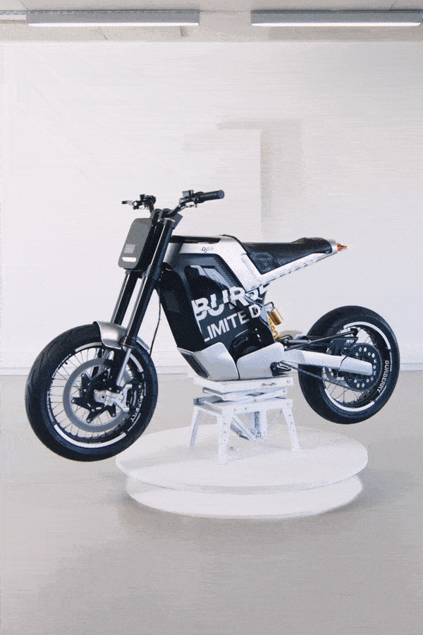 「burberry限定版concept e rs」首款可以上路的電動摩托車