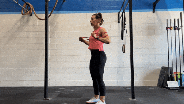 resistance band chest press