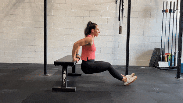 dynamic stretches chair dips