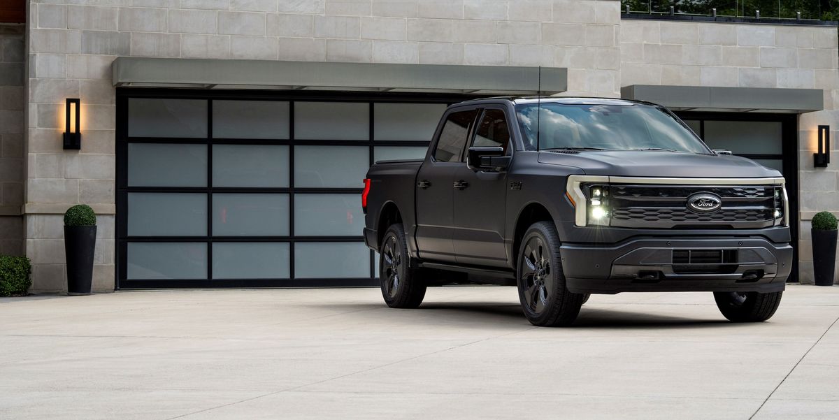 View Photos of the 2024 Ford F-150 Lightning Platinum Black