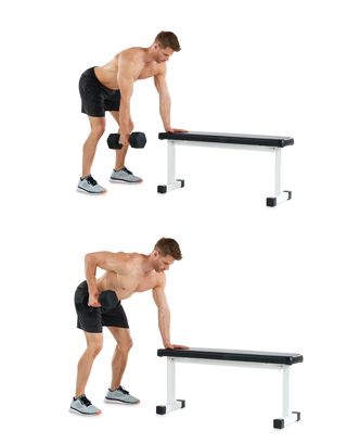 Exercise equipment, Shoulder, Free weight bar, Standing, Arm, Weights, Fitness professional, Leg, Joint, Bench, 