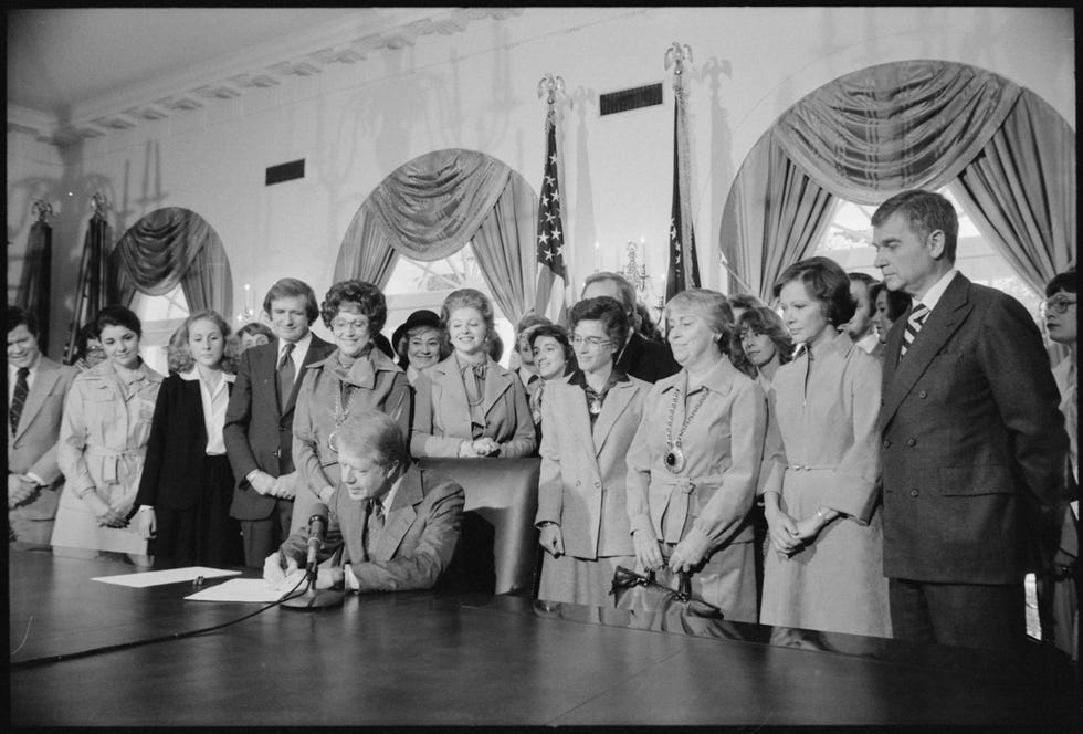 jimmy carter signing extension of equal rights amendment ratification in 1978
