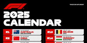 f1 calendar 2025