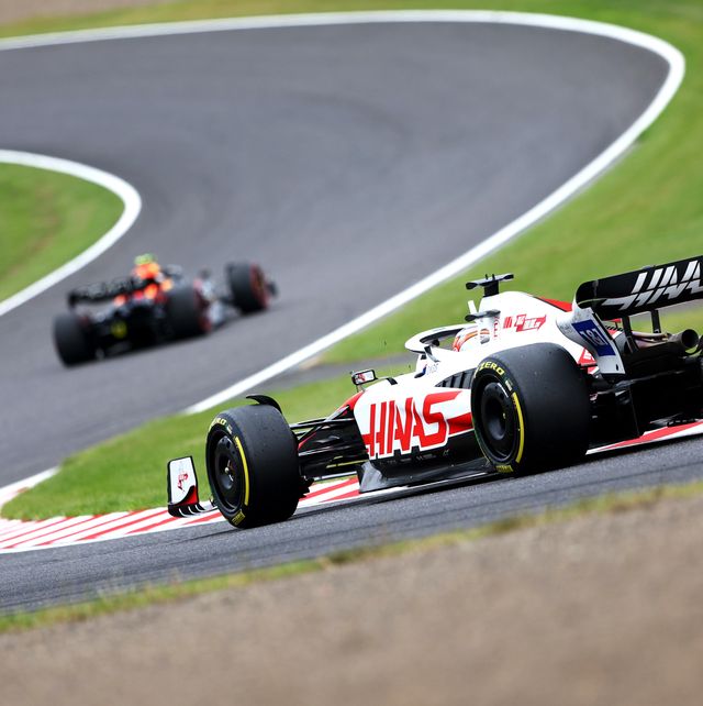 kevin magnussen of denmark driving the haas f1 vf 22 ferrari on track during final practice ahead of the f1 grand prix of japan at suzuka international racing course