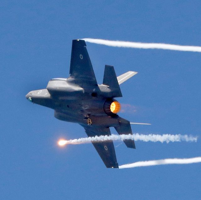 an israeli f 35 fighter jets performs during an air show, over the beach in the mediterranean coastal city of tel aviv, on may 9, 2019 as israel marks independence day, 71 years after the modern jewish state was established photo by jack guez  afp        photo credit should read jack guezafp via getty images