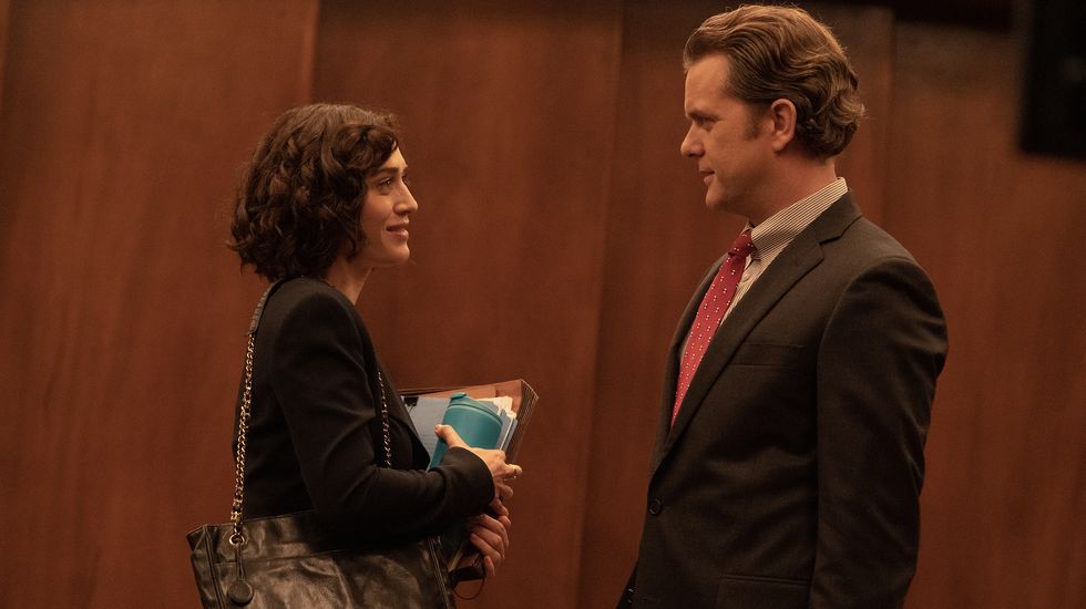 lizzy caplan as alex forrest and joshua jackson as dan gallagher in fatal attraction streaming on paramount 2022 photo credit monty brintonparamount
