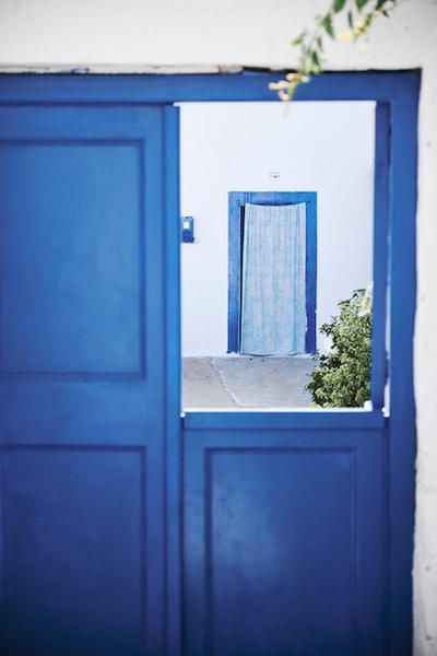 Blue, Door, Azure, Majorelle blue, Wall, Yellow, Cobalt blue, House, Architecture, Window, 