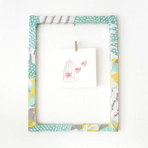 DIY Fabric Wrapped Picture Frame