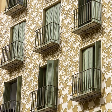 facade with escher type motif