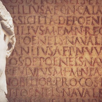 face of the emperor constantine and latin script