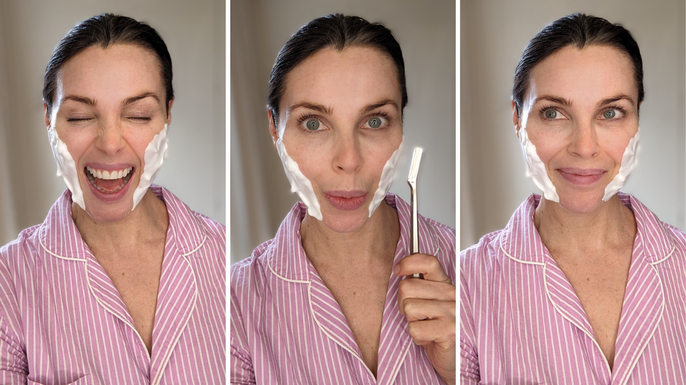 face shaving dermaplaning younger skin