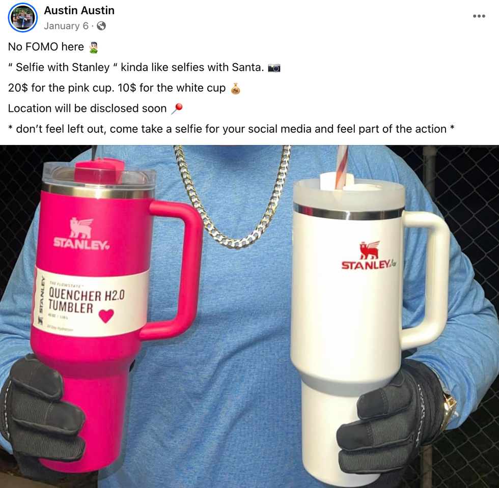 facebook stanley selfie